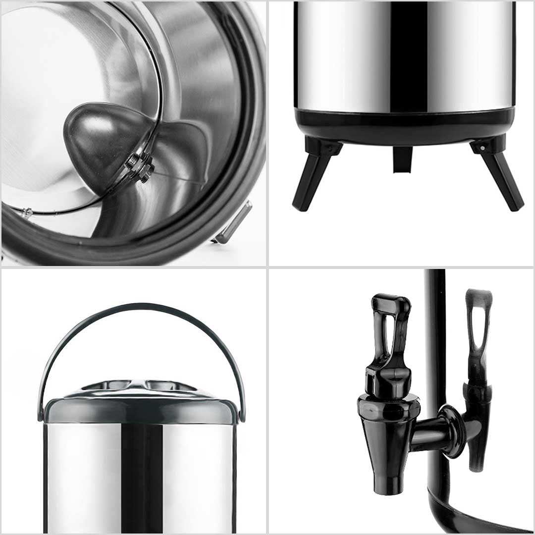 14L Portable Insulated Cold/Heat Coffee Tea Beer Barrel Brew Pot With Dispenser