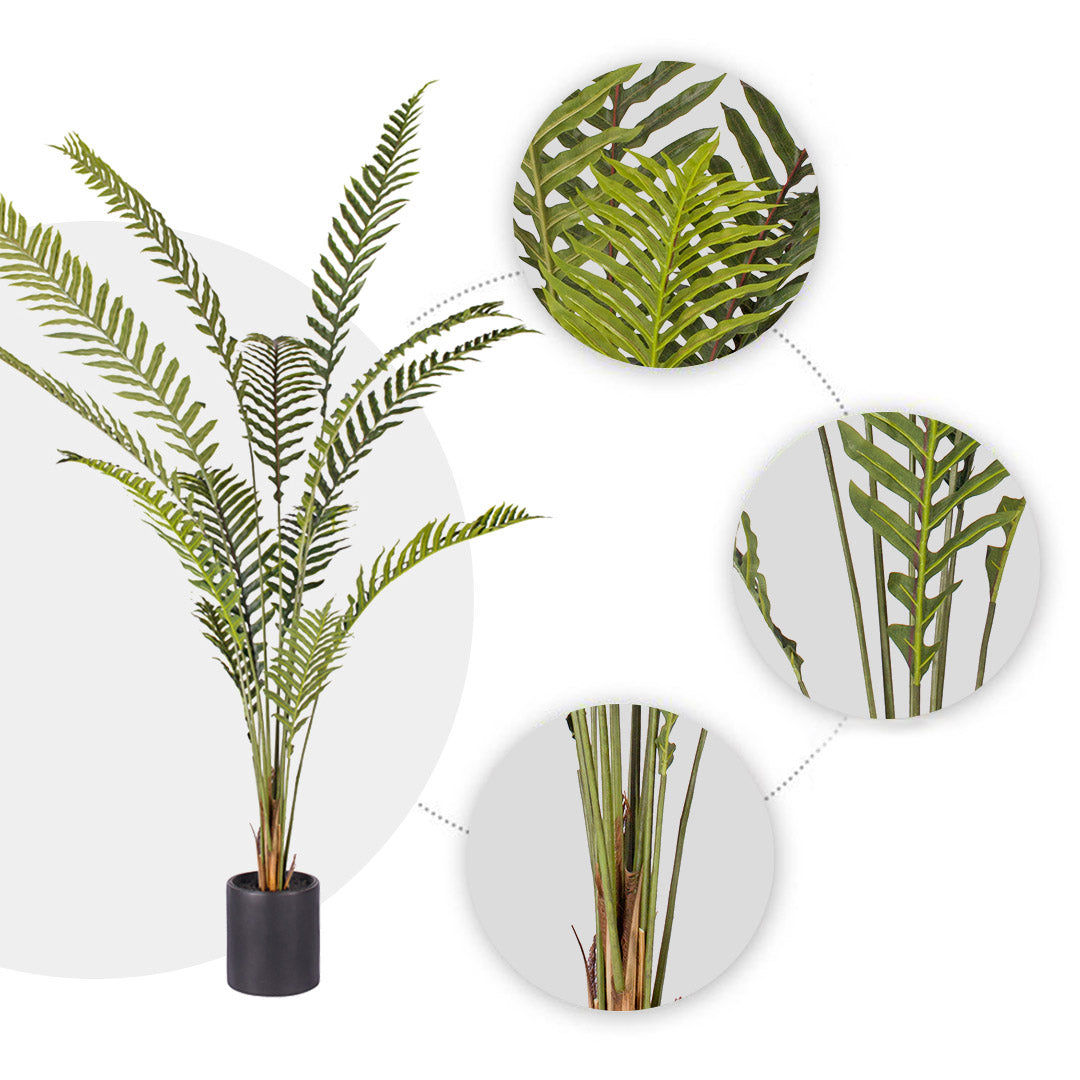 Soga 2 X 240cm Artificial Green Rogue Hares Foot Fern Tree Fake Tropical Indoor Plant Home Office Decor