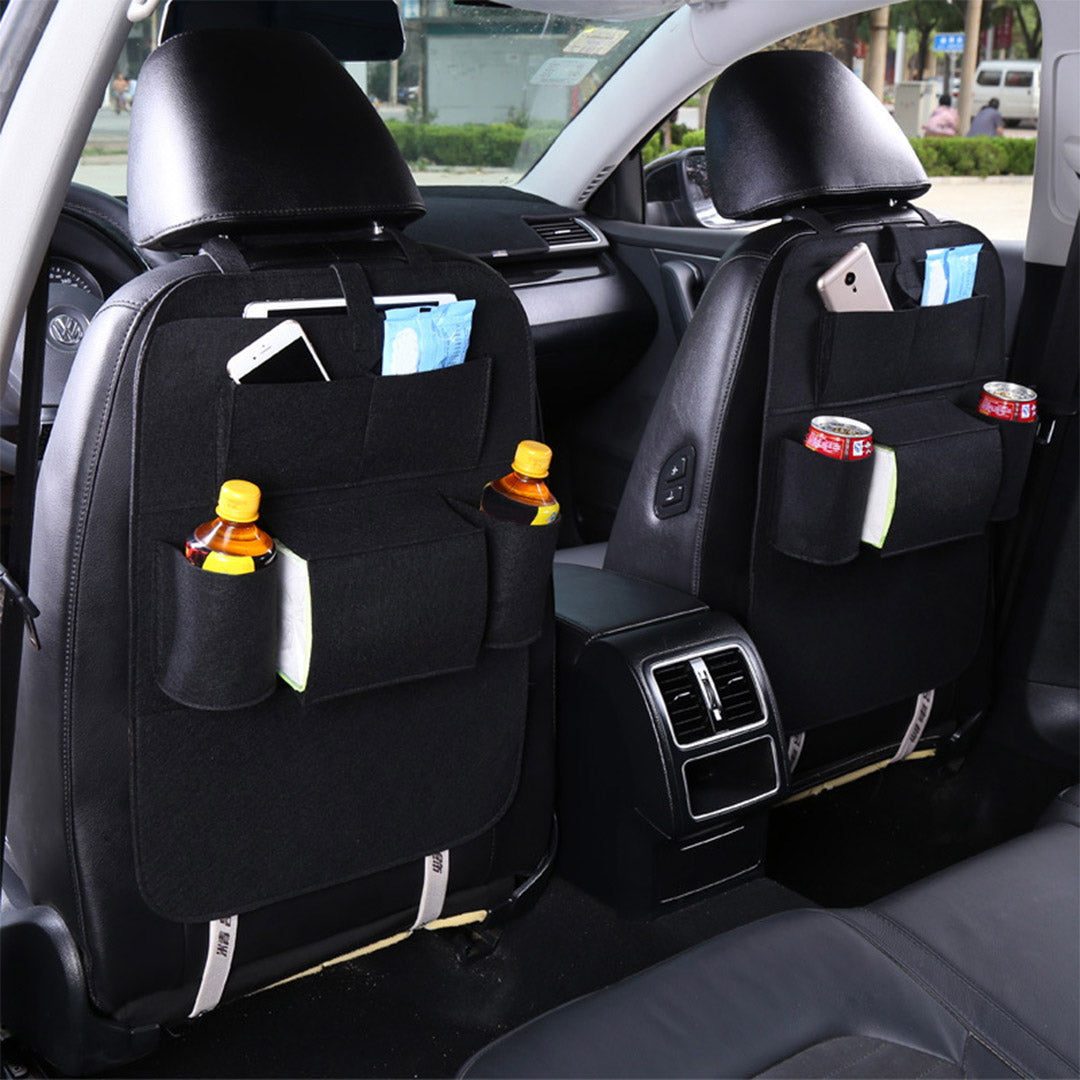 Soga Pvc Leather Car Back Seat Storage Bag Multi Pocket Organizer Backseat And I Pad Mini Holder Black