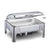 Soga 2 X 9 L Rectangular Stainless Steel Soup Warmer Roll Top Chafer Chafing Dish Set With Glass Visual Window Lid