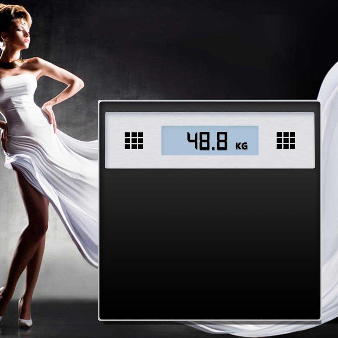 Soga 180kg Electronic Talking Scale Weight Fitness Glass Bathroom Scale Lcd Display Stainless
