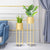 Soga 4 X 75cm Gold Metal Plant Stand With Flower Pot Holder Corner Shelving Rack Indoor Display