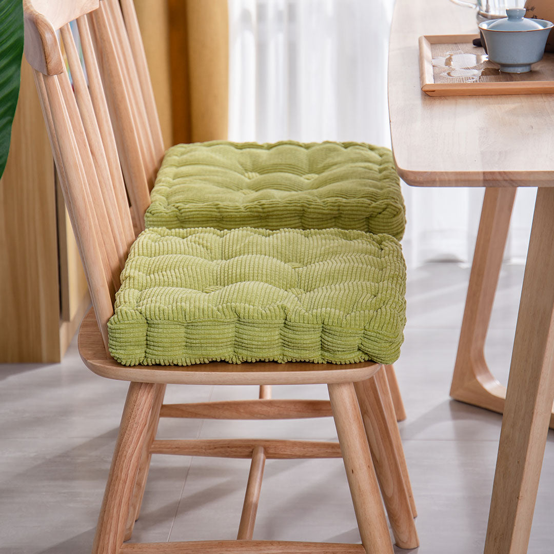 4X Green Square Cushion Soft Leaning Plush Backrest Throw Seat Pillow Home Office Sofa Decor