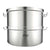 Soga 2 X Commercial 304 Stainless Steel Steamer With 2 Tiers Top Food Grade 28*18cm