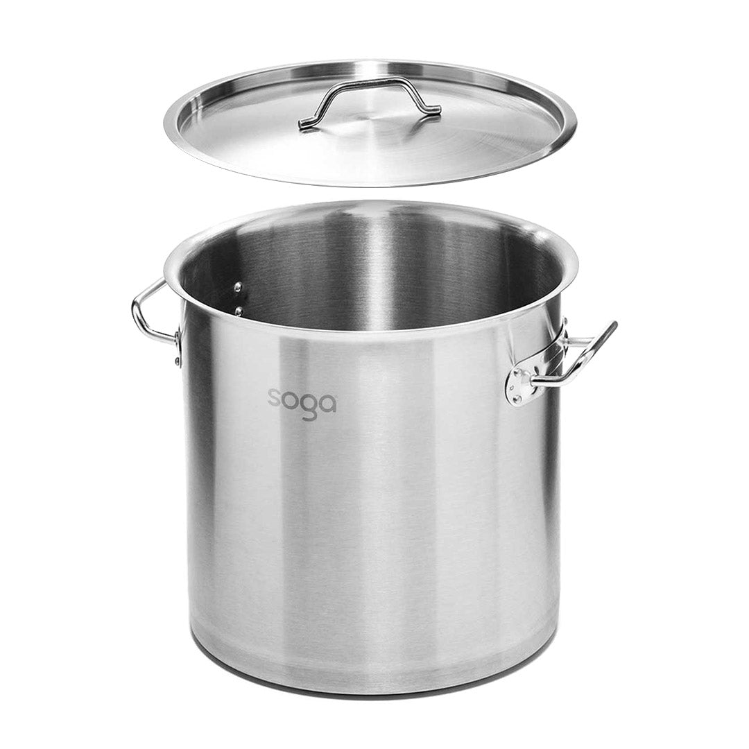 Soga 33 L Stainless Steel Stock Pot With Two Steamer Rack Insert Stockpot Tray