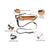 Soga 2 X Orange Adjustable Hands Free Pet Leash Bag Dog Lead Walking Running Jogging Pet Essentials