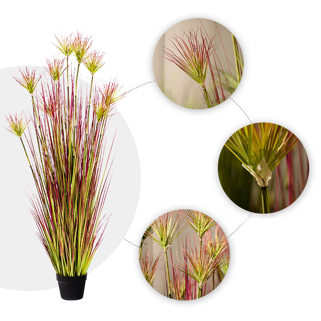 Soga 4 X 150cm Purple Red Artificial Indoor Potted Papyrus Plant Tree Fake Simulation Decorative