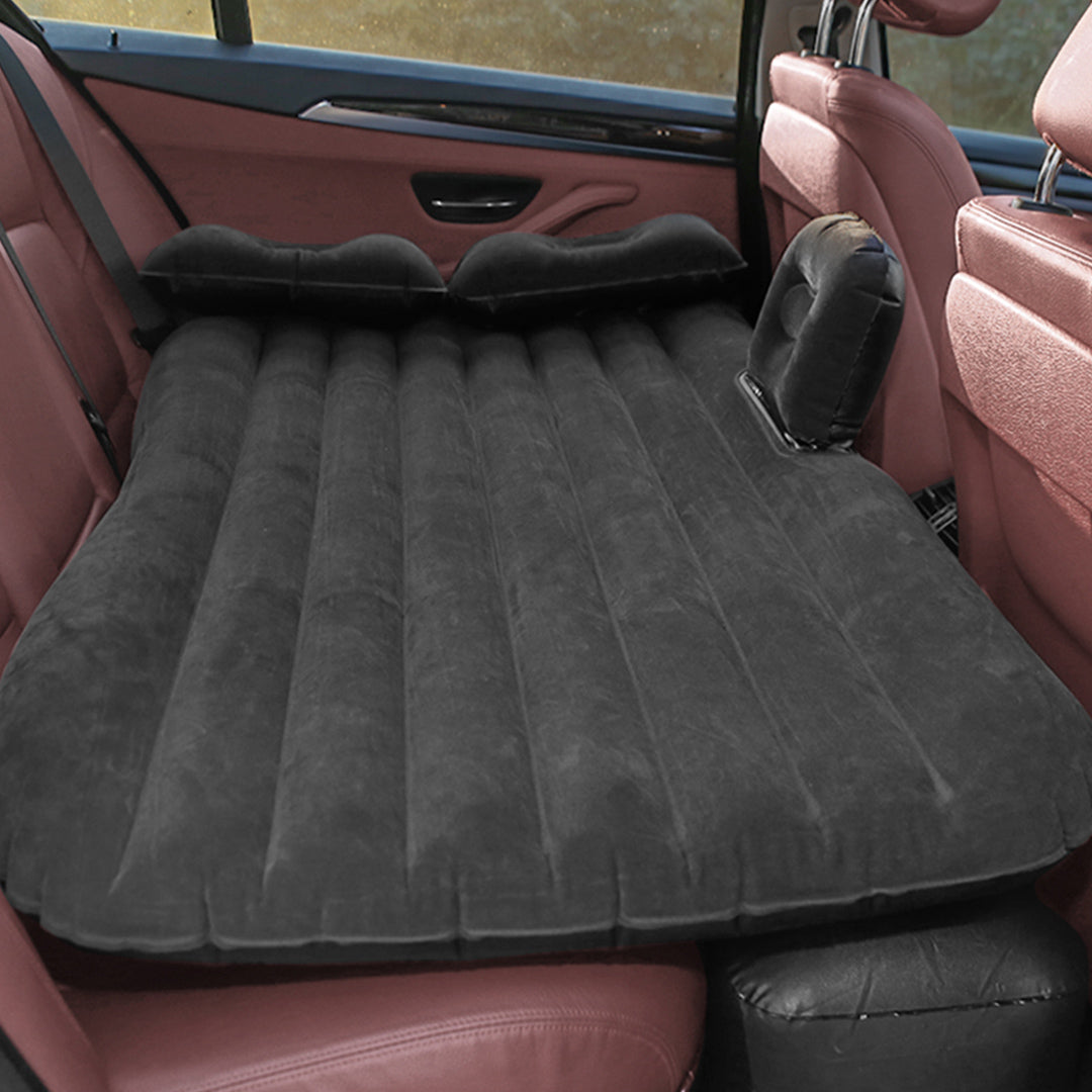 2X Black Stripe Inflatable Car Mattress Portable Camping Rest Air Bed Travel Compact Sleeping Kit Essentials