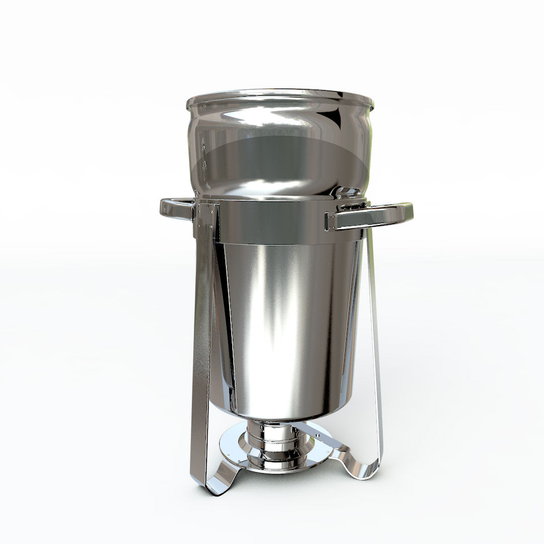 Soga 2 X 11 L Round Stainless Steel Soup Warmer Marmite Chafer Full Size Catering Chafing Dish