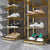 2X 5 Tier Gold Plated Metal Shoe Organizer Space Saving Portable Footwear Storage Shelf