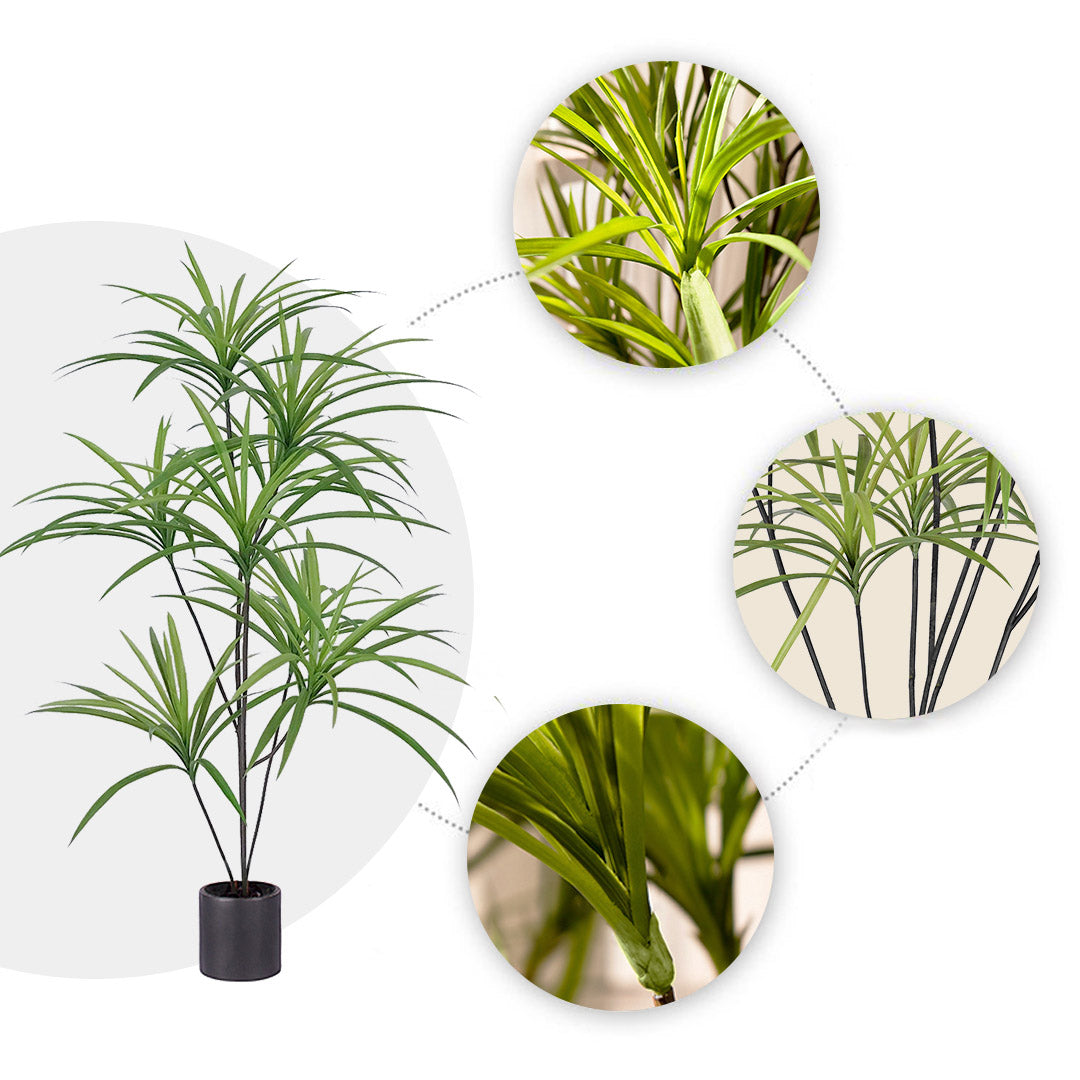 Soga 4 X 120cm Artificial Natural Green Dracaena Dragon Tree Fake Tropical Indoor Plant Home Office Decor
