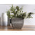 Soga 2 X 27cm Rock Grey Square Resin Plant Flower Pot In Cement Pattern Planter Cachepot For Indoor Home Office