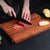 Soga 2 X 48cm Rectangular Wooden Ebony Butcher Block Non Slip Chopping Food Serving Tray Charcuterie Board