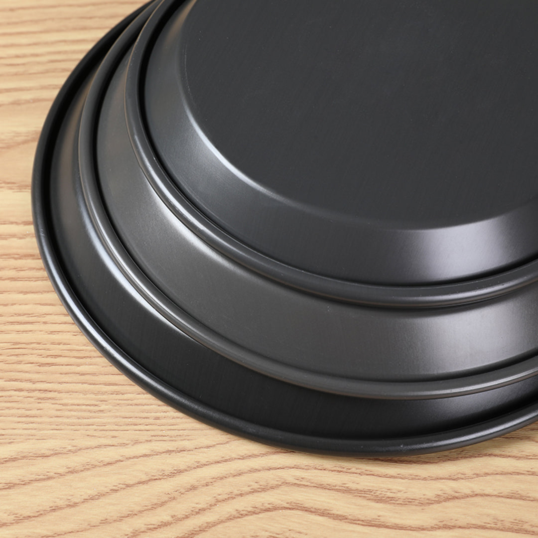 Soga 2 X 9 Inch Round Black Steel Non Stick Pizza Tray Oven Baking Plate Pan