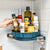 Soga Green 360 Degree Wall Mounted Rotating Bathroom Organiser Corner Vanity Rack Toilet Adhesive Storage Shelf