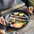 Soga 35cm Cast Iron Frying Pan Skillet Steak Sizzle Fry Platter With Wooden Handle No Lid