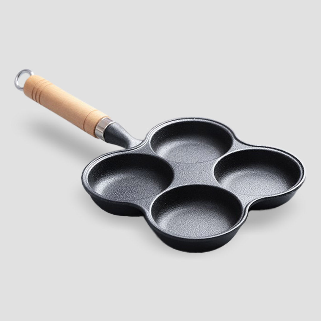 Soga 2 X 4 Mold Multi Portion Cast Iron Breakfast Fried Egg Pancake Omelet Fry Pan