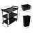 Soga 2 X 3 Tier 83x43x95cm Food Trolley Food Waste Cart W/ 2 Bins Storage Kitchen Small