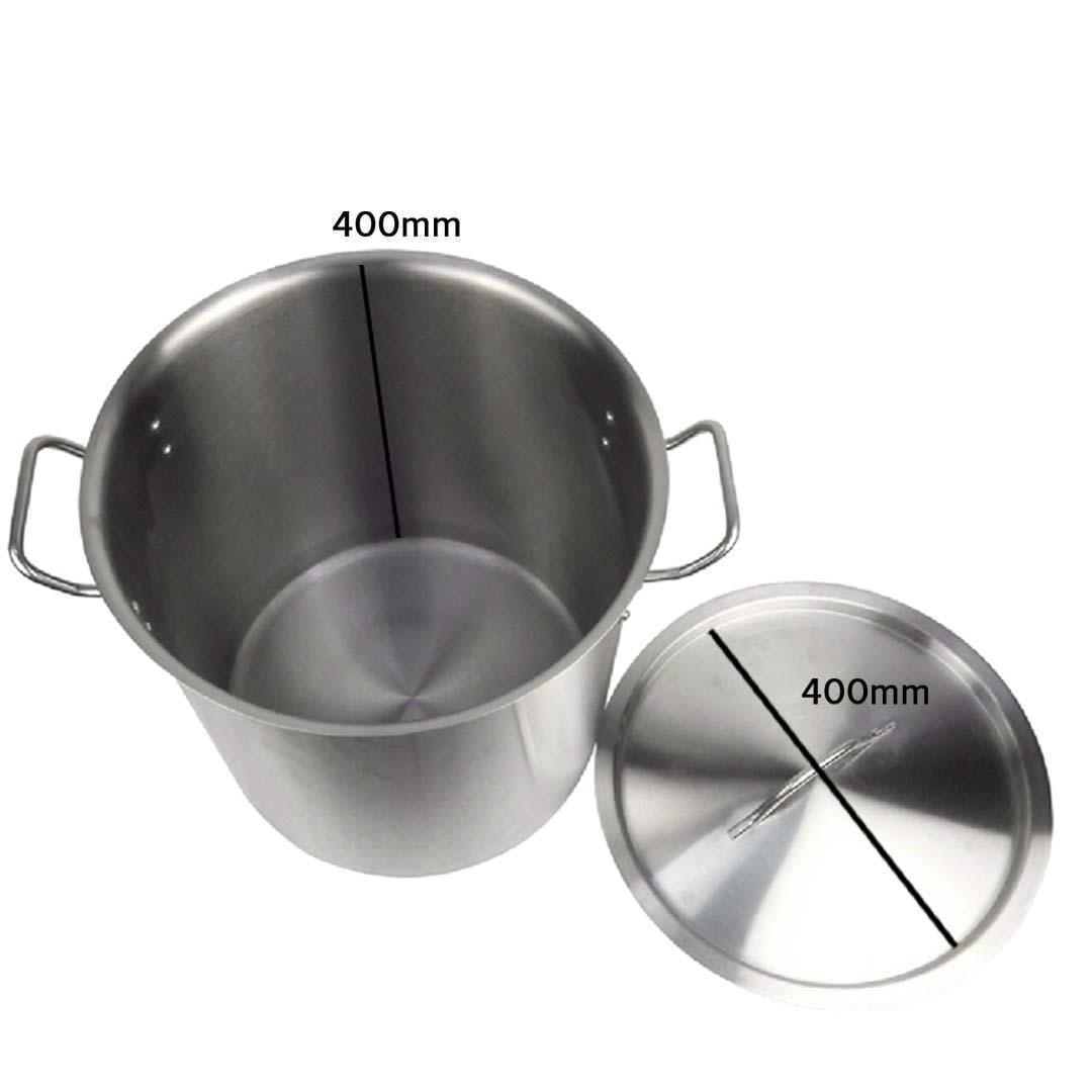 Soga Stock Pot 50 L Top Grade Thick Stainless Steel Stockpot 18/10 Without Lid