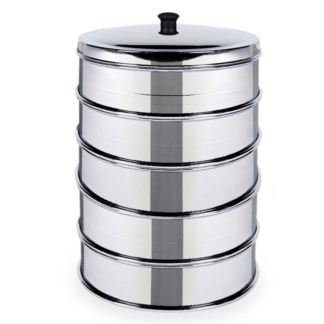 Soga 2 X 5 Tier Stainless Steel Steamers With Lid Work Inside Of Basket Pot Steamers 25cm