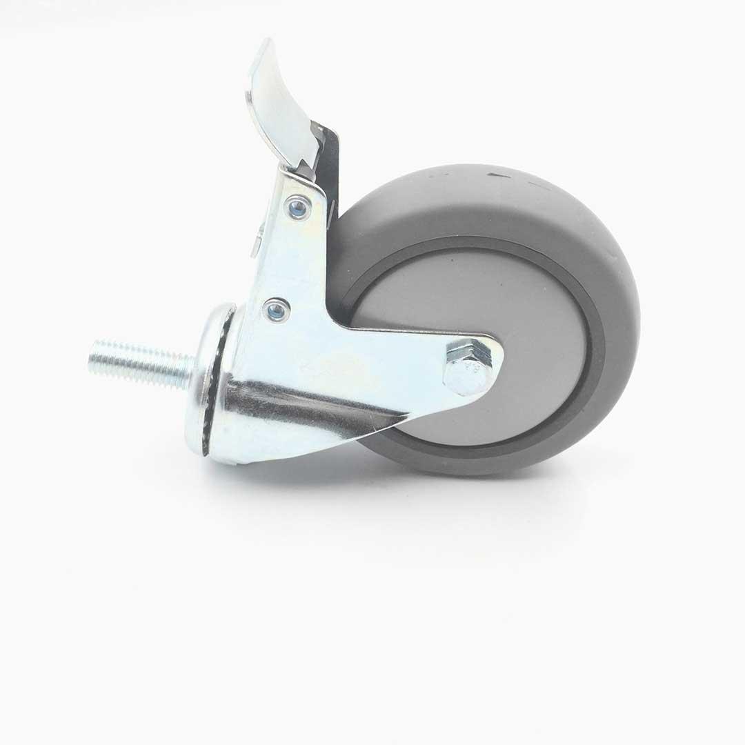 2X 4" Heavy Duty Polyurethane Swivel Castor Brake Wheels