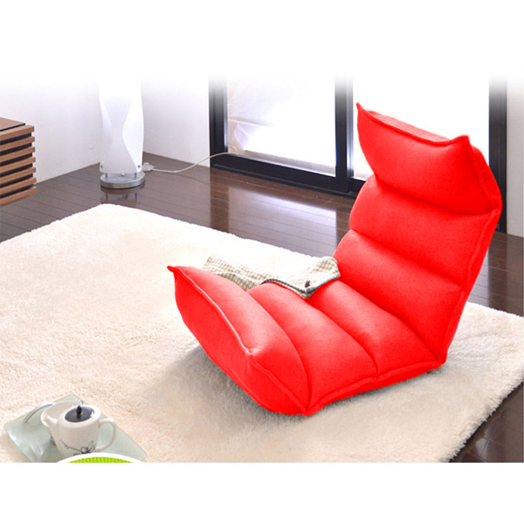 Soga Foldable Tatami Floor Sofa Bed Meditation Lounge Chair Recliner Lazy Couch Red