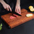 Soga 48cm Rectangular Wooden Ebony Butcher Block Non Slip Chopping Food Serving Tray Charcuterie Board