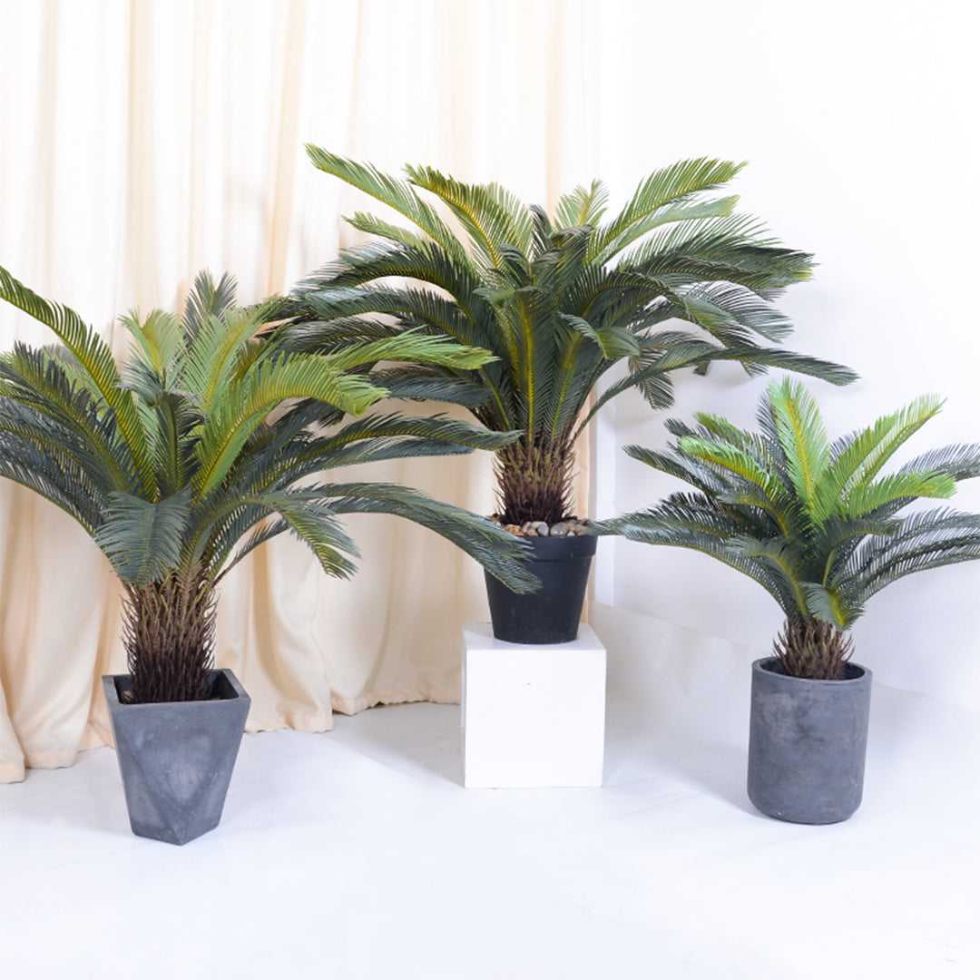 Soga 4 X 125cm Artificial Indoor Cycas Revoluta Cycad Sago Palm Fake Decoration Tree Pot Plant
