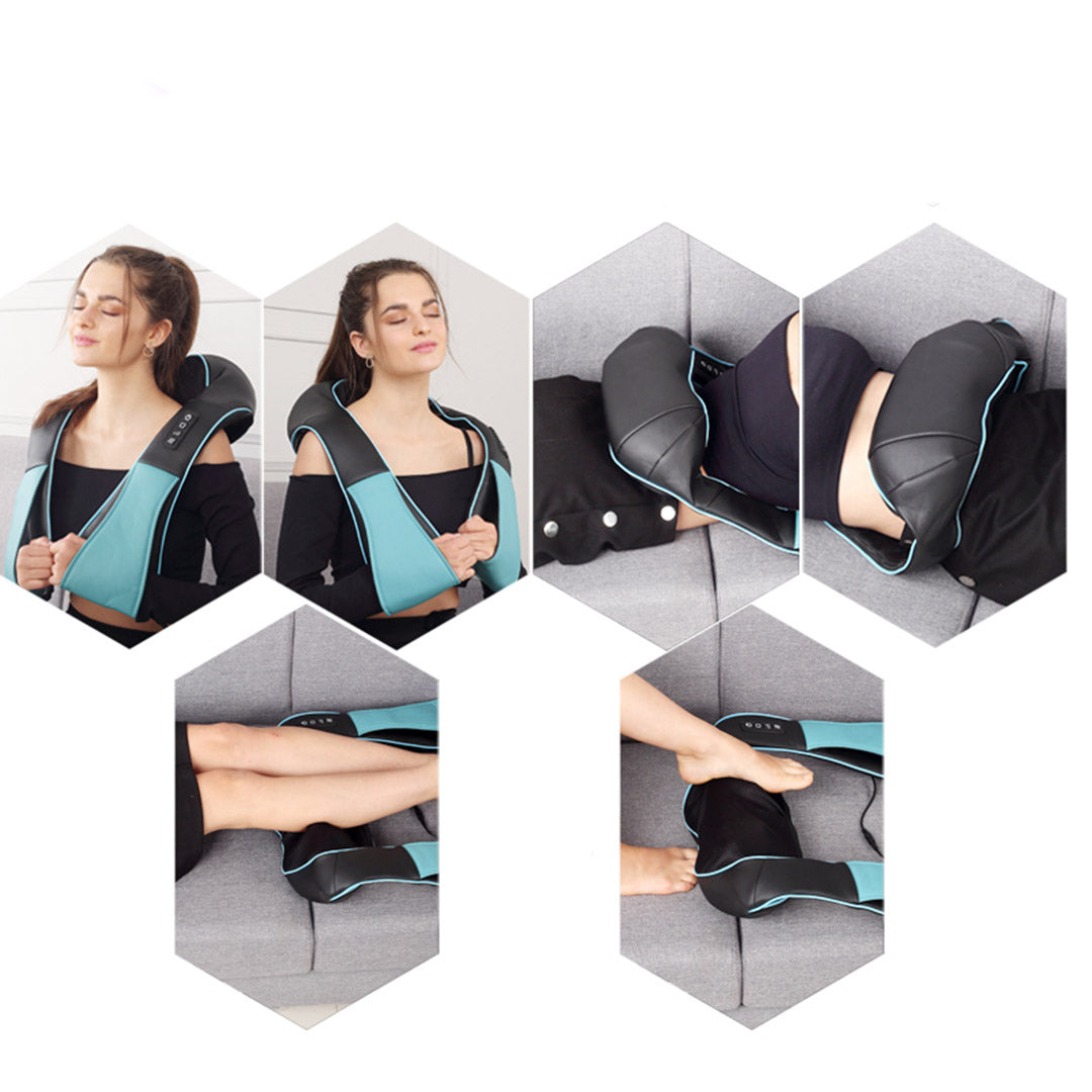 Soga 2 X Electric Kneading Back Neck Shoulder Massage Arm Body Massager Blue