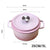 26cm Pink Cast Iron Ceramic Stewpot Casserole Stew Cooking Pot With Lid