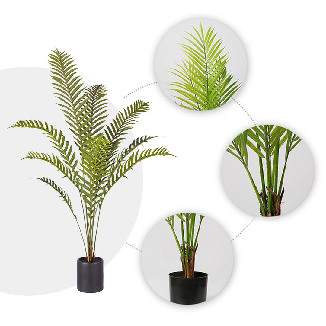 Soga 2 X 160cm Green Artificial Indoor Rogue Areca Palm Tree Fake Tropical Plant Home Office Decor