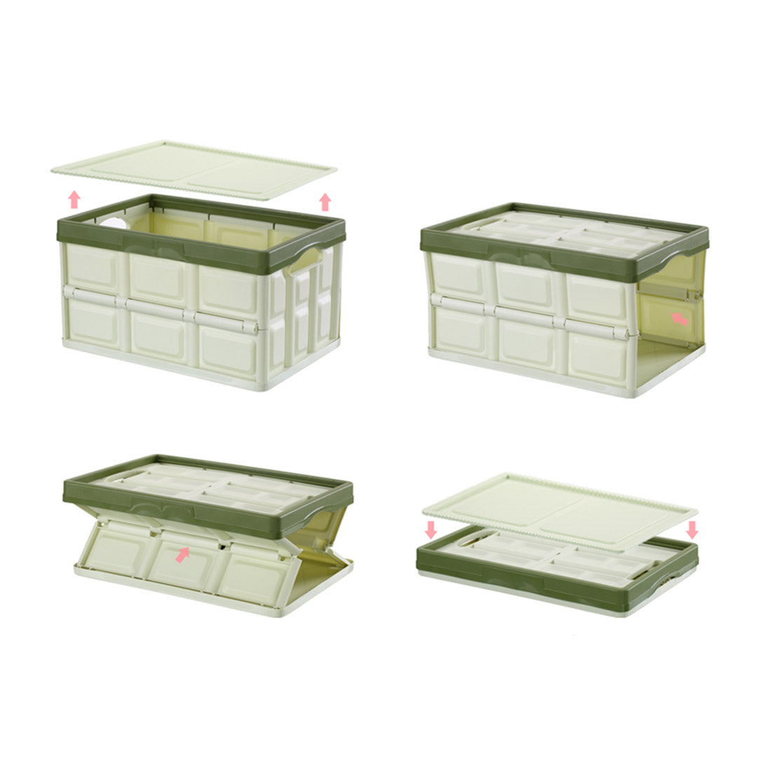 Soga 4 X 56 L Collapsible Car Trunk Storage Multifunctional Foldable Box Green