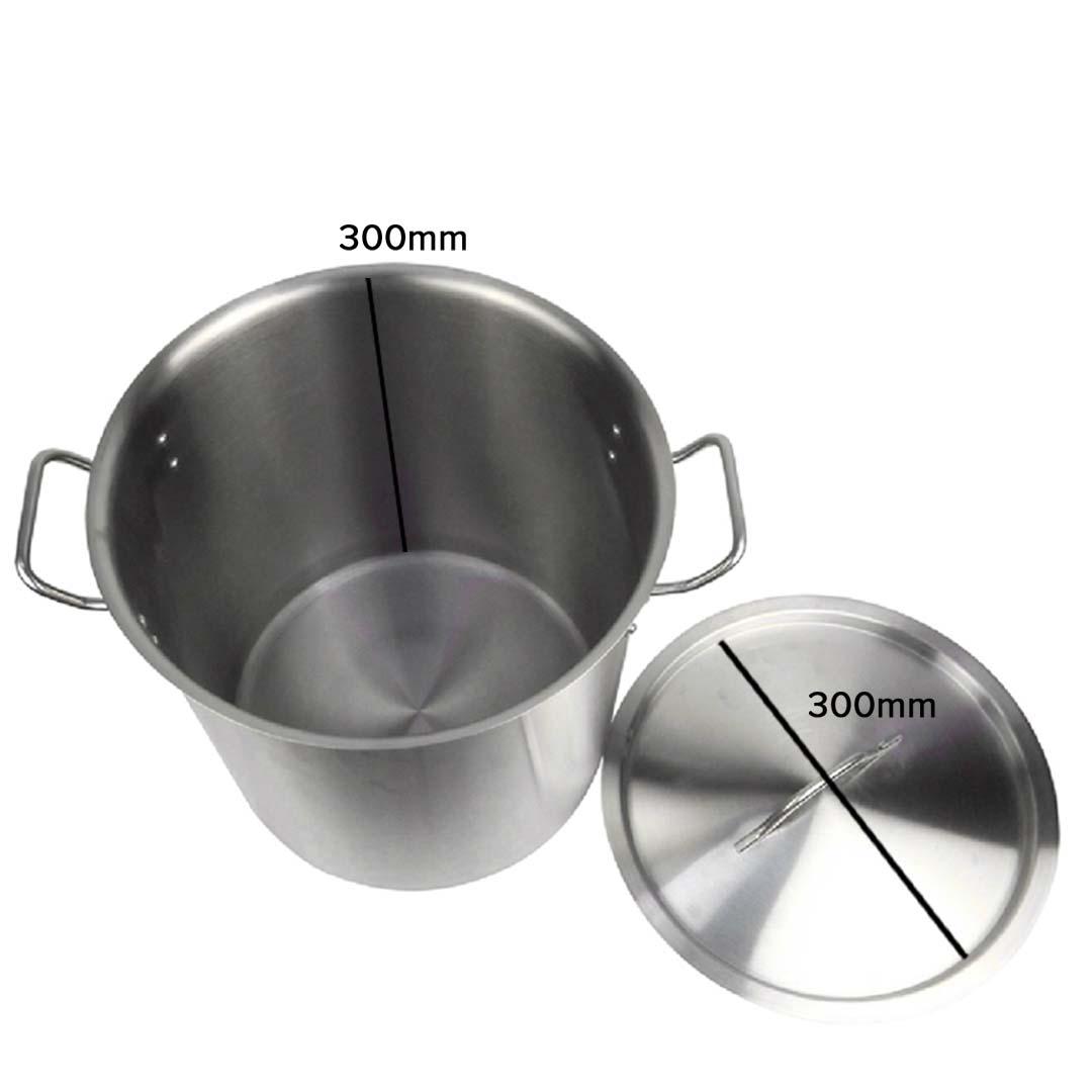Soga Stock Pot 21 L Top Grade Thick Stainless Steel Stockpot 18/10 Without Lid