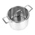 Soga 2 X 24cm Stainless Steel Soup Pot Stock Cooking Stockpot Heavy Duty Thick Bottom With Glass Lid