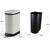 Soga 4 X 10 L Foot Pedal Stainless Steel Rubbish Recycling Garbage Waste Trash Bin U White