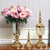 Soga 3pcs Artificial Silk With 15 Heads Flower Fake Rose Bouquet Table Decor Pink