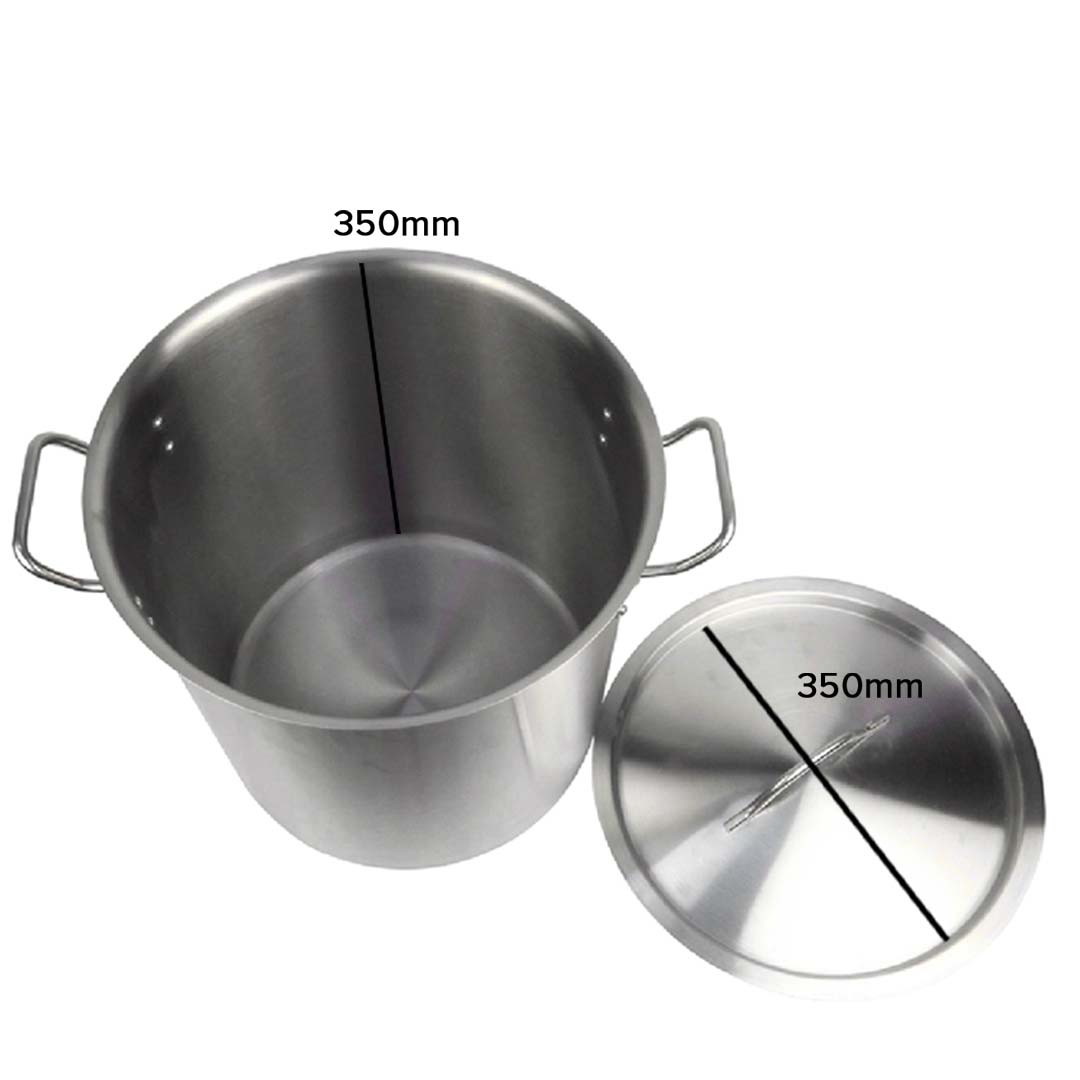 Soga Stock Pot 33 L Top Grade Thick Stainless Steel Stockpot 18/10 Without Lid