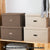 2X Coffee Medium Foldable Canvas Storage Box Cube Clothes Basket Organiser Home Decorative Box