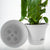 20cm White Plastic Plant Pot Self Watering Planter Flower Bonsai Indoor Outdoor Garden Decor Set of 2