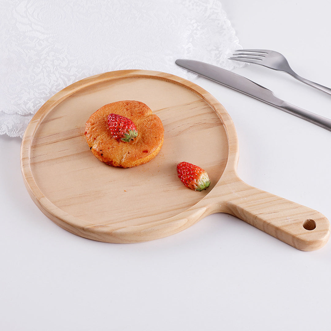 Soga 2 X 6 Inch Round Premium Wooden Pine Food Serving Tray Charcuterie Board Paddle Home Decor
