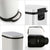 Soga Foot Pedal Stainless Steel Rubbish Recycling Garbage Waste Trash Bin 10 L U White