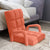 Soga Foldable Lounge Cushion Adjustable Floor Lazy Recliner Chair With Armrest Orange