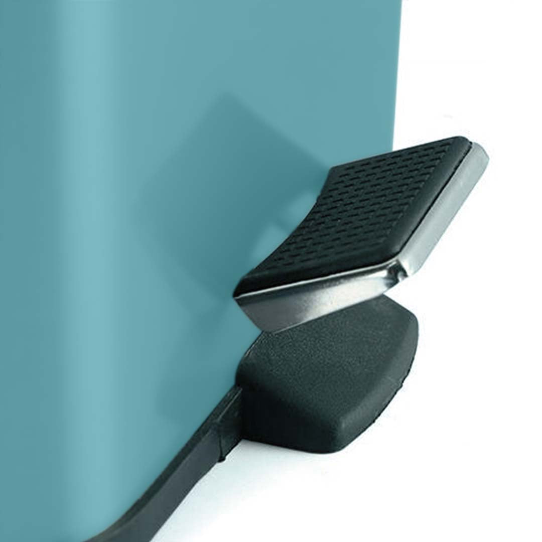 Soga Foot Pedal Stainless Steel Rubbish Recycling Garbage Waste Trash Bin Square 6 L Blue