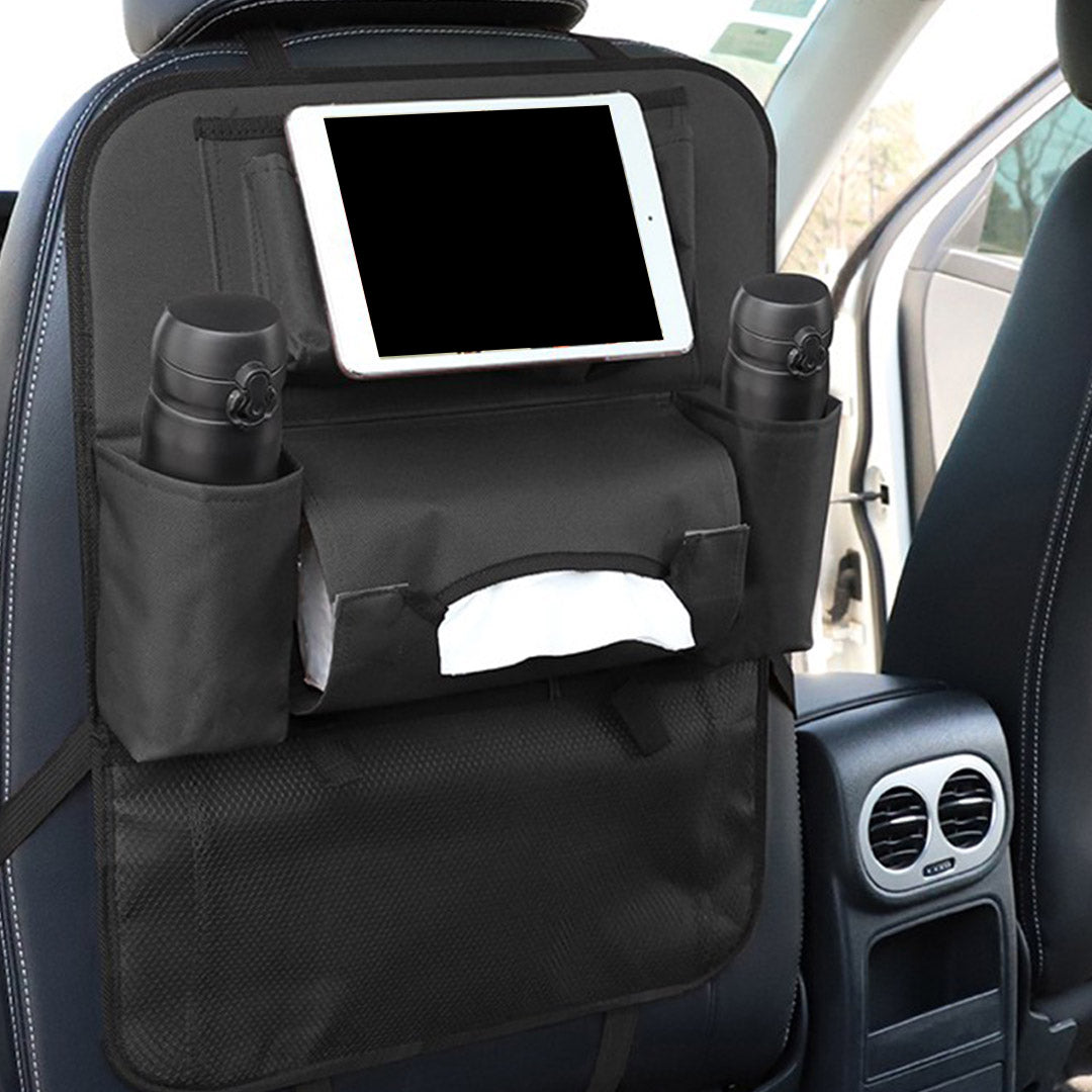 Soga Pvc Leather Car Back Seat Storage Bag Multi Pocket Organizer Backseat And I Pad Mini Holder Black