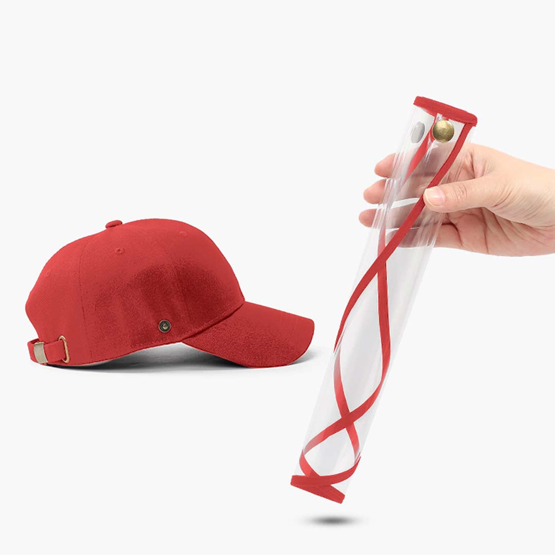 Outdoor Protection Hat Anti Fog Pollution Dust Protective Cap Full Face Hd Shield Cover Kids Red