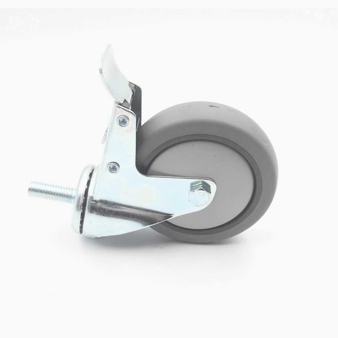 4" Heavy Duty Polyurethane Swivel Castor Wheels with 2 Lock Brakes Casters