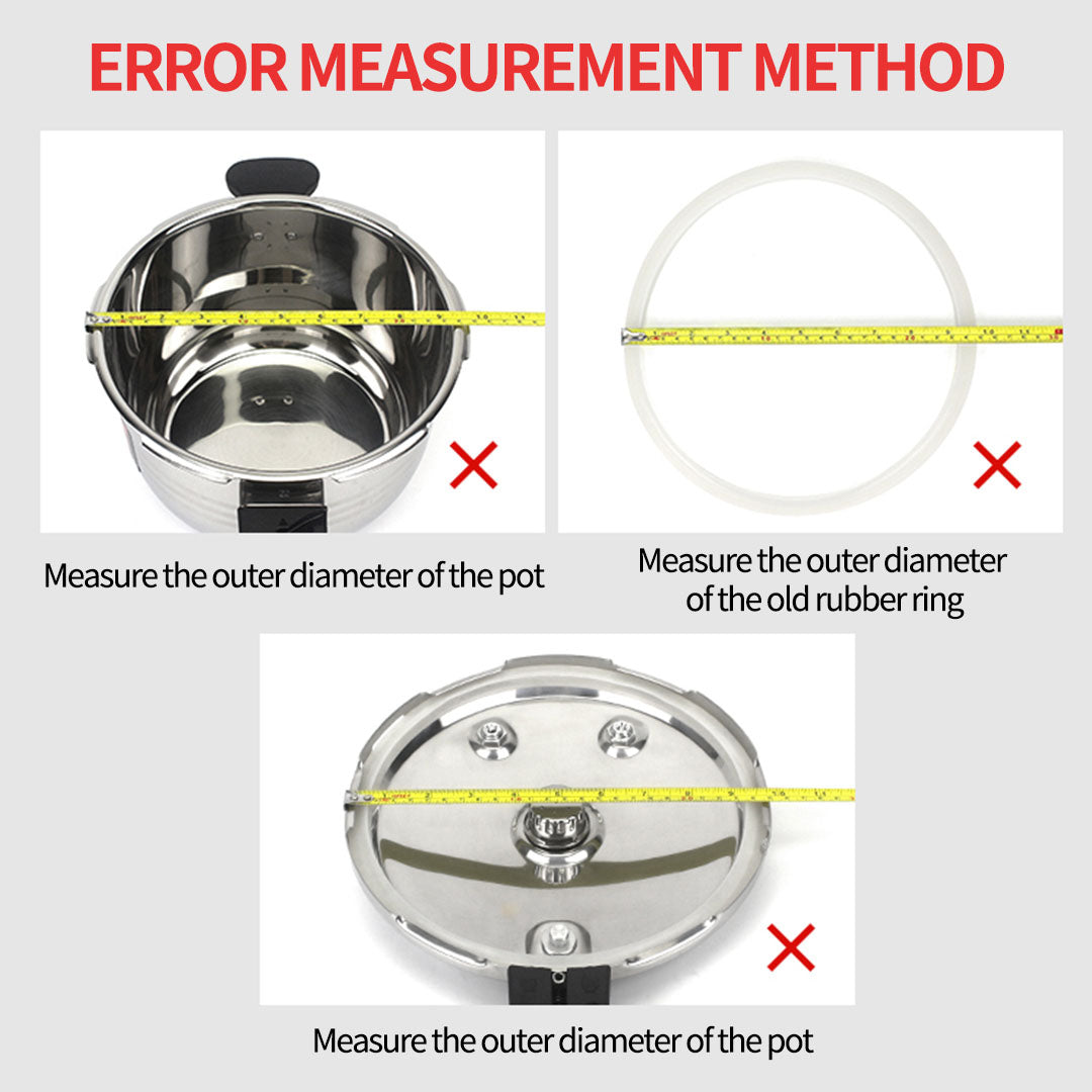 Silicone 2 X 8 L Pressure Cooker Rubber Seal Ring Replacement Spare Parts