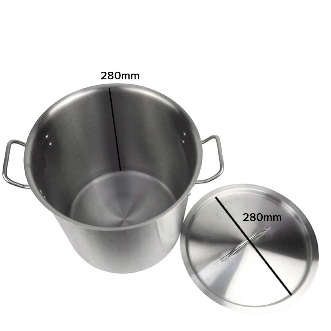 Soga Stock Pot 17 L Top Grade Thick Stainless Steel Stockpot 18/10