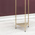 Soga 4 X 2 Layer 65cm Gold Metal Plant Stand With Blue Flower Pot Holder Corner Shelving Rack Indoor Display