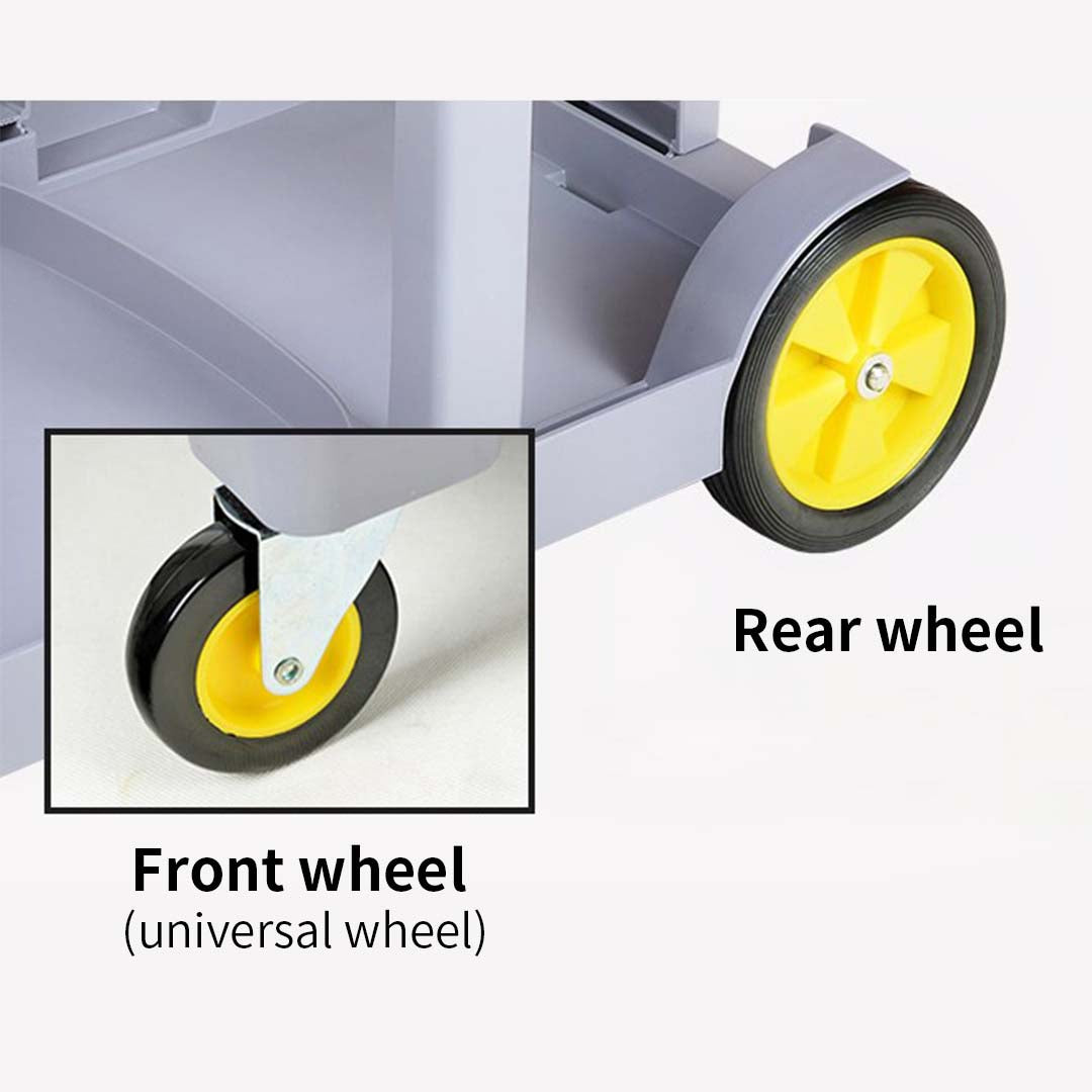 Soga 3 Tier Multifunction Janitor Cleaning Waste Cart Trolley And Waterproof Bag